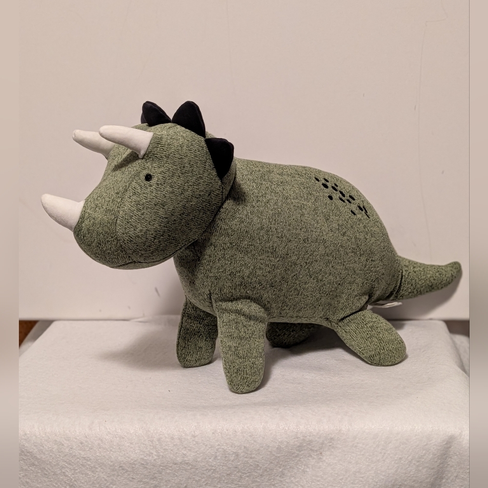 Pillowfort green dinosaur plush throw pillow Triceratops Soft Stuffed Kids